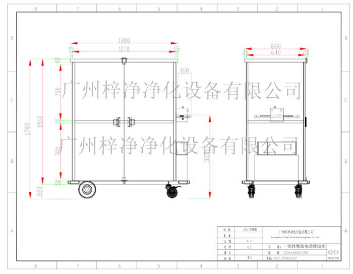 一次性物品電動轉(zhuǎn)運車方案設(shè)計示意圖